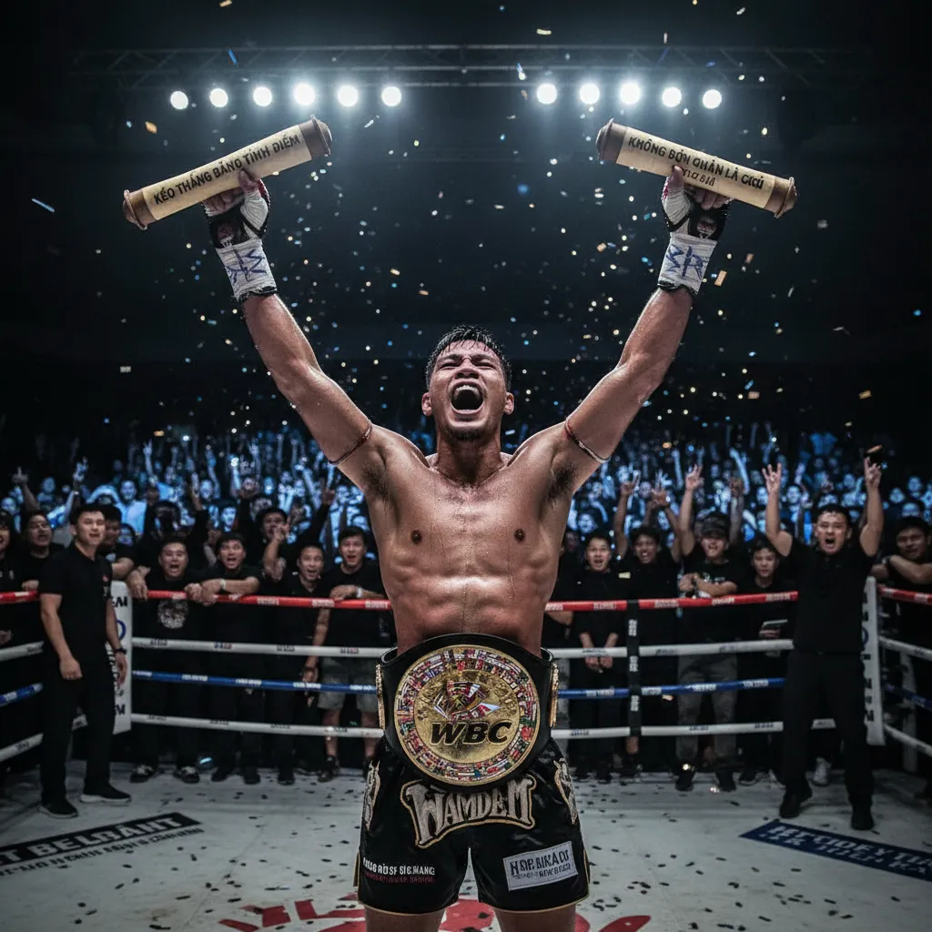 Hai võ sĩ trao đổi đòn trong một thế trận cân bằng